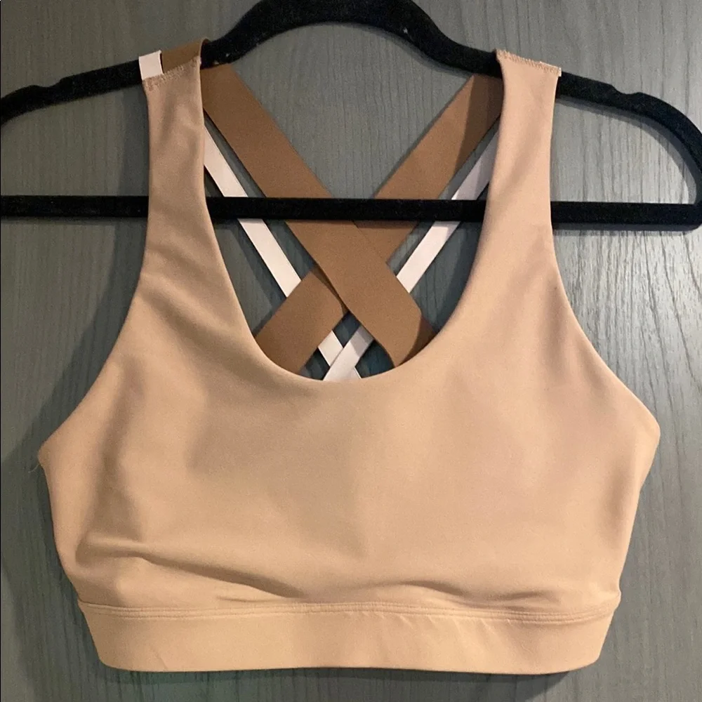 Old Navy Tan Sports Bra with Racerback Design - Picture 1 of 3